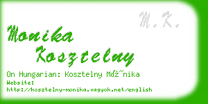 monika kosztelny business card